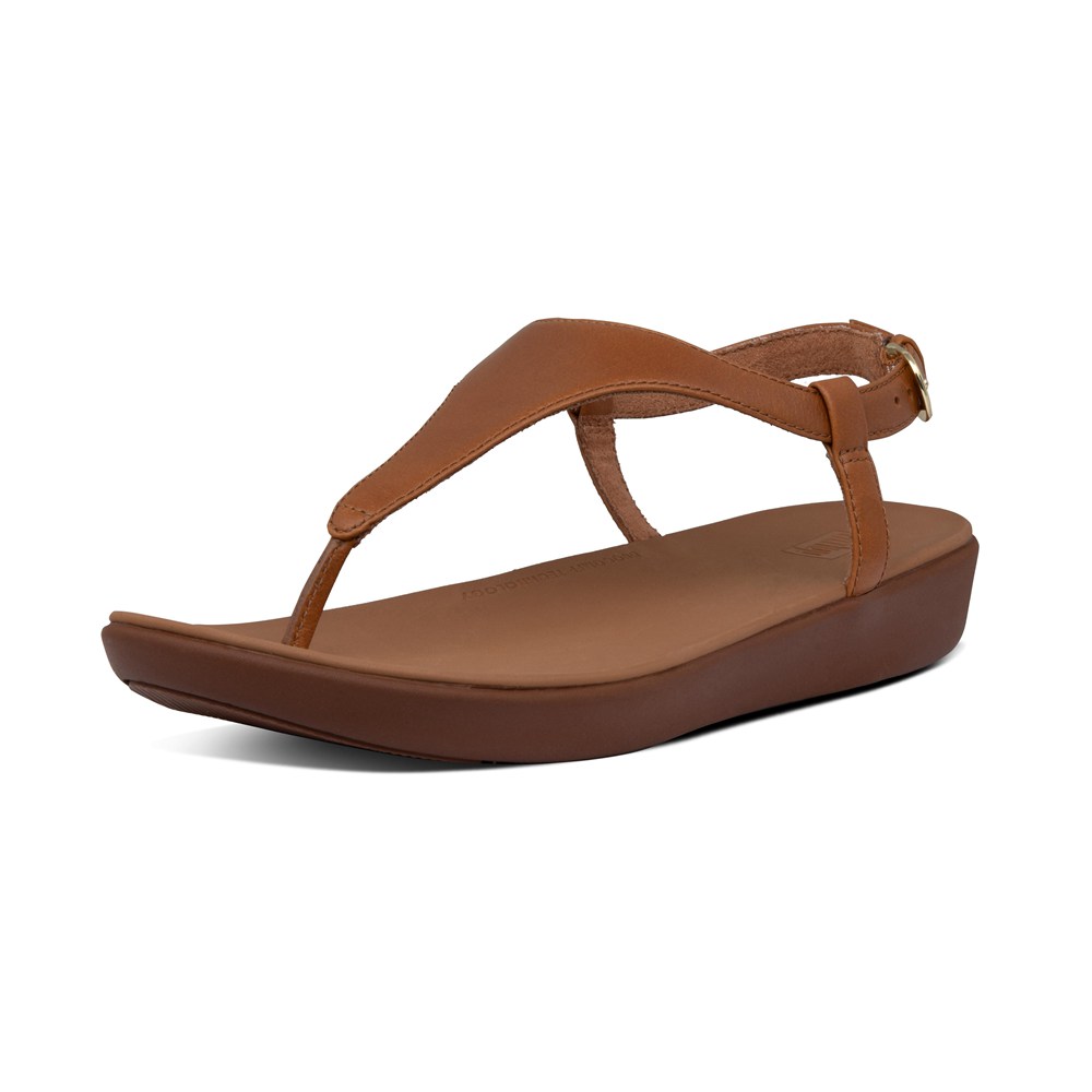 Fitflop Womens Sandals Brown - Lainey Leather Back-strap - 36TYPDOKW